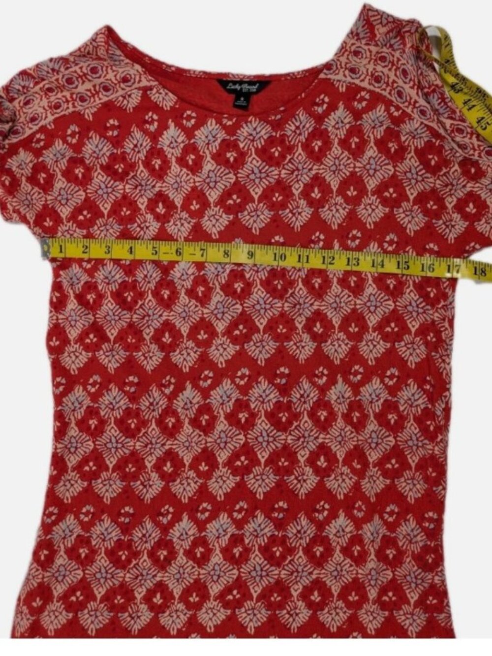 Lucky Brand Patterned Womens T-shirt Sundress Boho Small